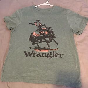 wrangler green graphic tee